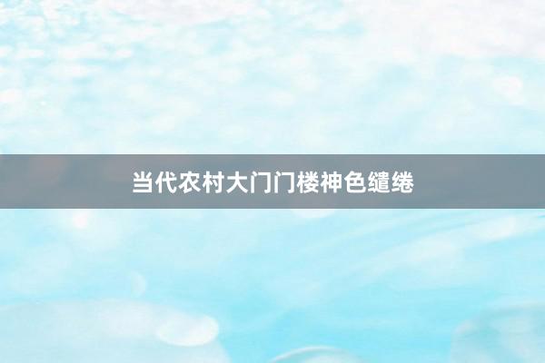 当代农村大门门楼神色缱绻