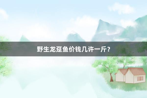 野生龙趸鱼价钱几许一斤？